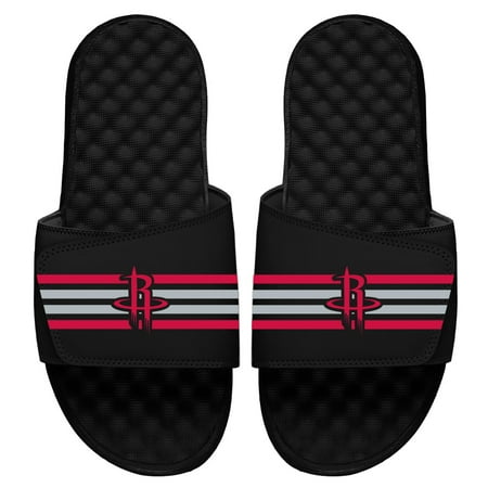 Youth ISlide Black Houston Rockets Stripes Slide Sandals