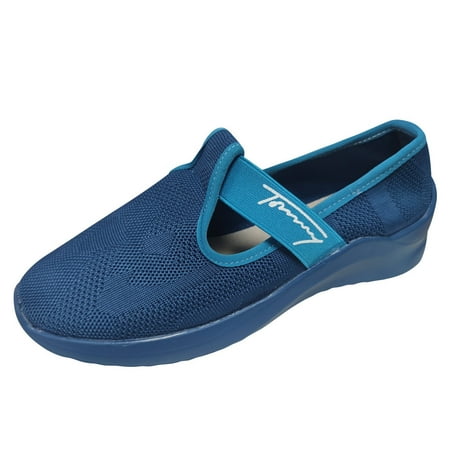 TOYFUNNY Womens Solid Light Cutout Mesh Casual Sneakers
