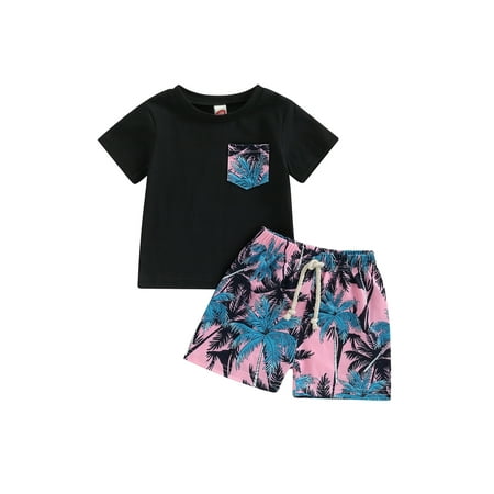 Infant Boys Summer Beach Outfits Short Sleeve Crew Neck Pocket T-Shirts Elastic Waist Tree Print Shorts 2Pcs Clothes Set
Infant Boys Summer Beach Outfits Short Sleeve Crew Neck Pocket T-Shirts Elastic Waist Tree Print Shorts 2Pcs Clothes Set