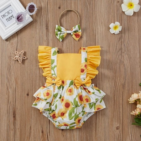 QISIWOLE Toddler Baby Girls Fashion Cute Flowers Print Ruffles Short Sleeve Romper Bow Bodysuit Jumpsuit Suit Deals
QISIWOLE Toddler Baby Girls Fashion Cute Flowers Print Ruffles Short Sleeve Romper Bow Bodysuit Jumpsuit Suit Deals