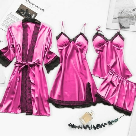 Female 5/4/2PCS Pajamas Set Satin Pyjamamas Lace Patchwork Bril Wedding Nightwear Rayon Home Wear Nighty&Robe Suit
Female 5/4/2PCS Pajamas Set Satin Pyjamamas Lace Patchwork Bril Wedding Nightwear Rayon Home Wear Nighty&Robe Suit