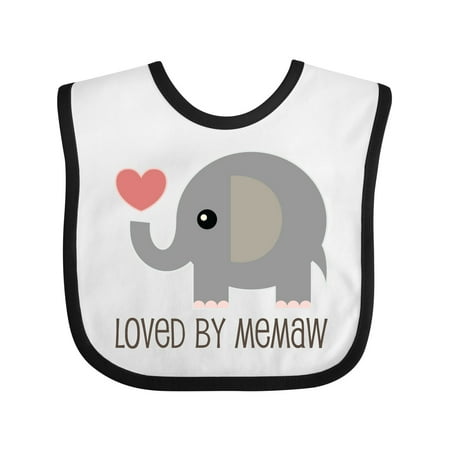 Inktastic Loved by Memaw Grandchild Gift Baby Boy or Baby Girl Bib