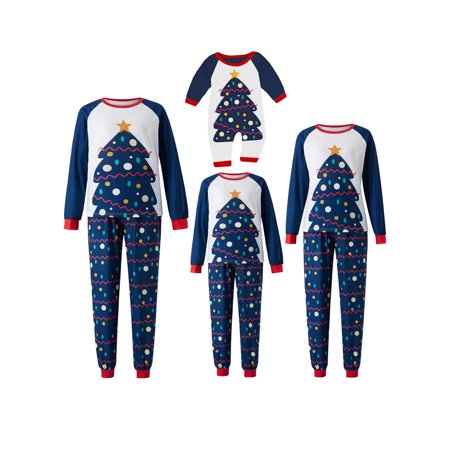 Christmas Family Pajamas with Tree Print Color Matching Classic Crew Neck Casual Style Holiday Clothing
Christmas Family Pajamas with Tree Print Color Matching Classic Crew Neck Casual Style Holiday Clothing