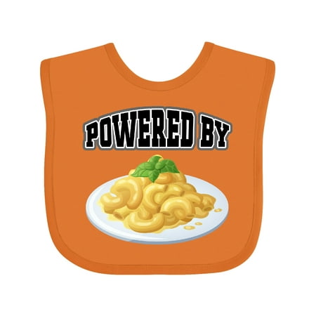 Inktastic Powered by Macaroni and Cheese Gift Baby Boy or Baby Girl Bib
