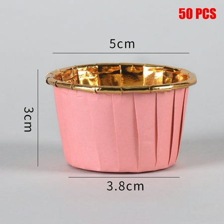 HXAZGSJA 50pcs Aluminum Foil Cupcake Paper Cupcake Liner Baking Cups Muffin Cupcake Paper Cups(Pink 50 PCS)
HXAZGSJA 50pcs Aluminum Foil Cupcake Paper Cupcake Liner Baking Cups Muffin Cupcake Paper Cups(Pink 50 PCS)