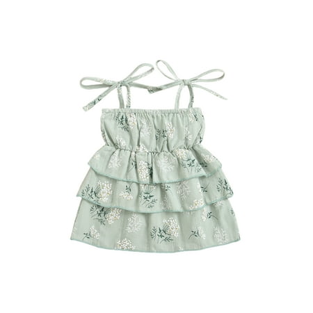 Canrulo 4 Colors Summer Baby Girls Cute Dress Flowers Printed Off Shoulder Sleeveless A-Line Mini Dress Green 3-6 Months
Canrulo 4 Colors Summer Baby Girls Cute Dress Flowers Printed Off Shoulder Sleeveless A-Line Mini Dress Green 3-6 Months