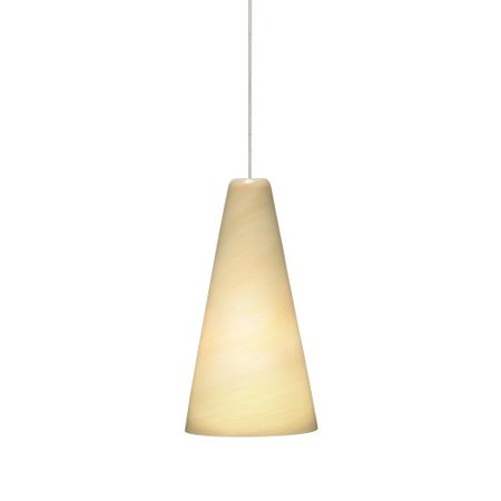 Tech Lighting 700MOTAZC MonoRail Mini Taza Cream Twisted Blown Glass Pendant - 12v Halogen