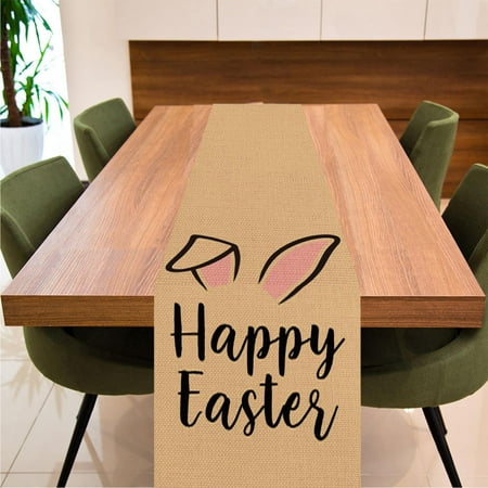 Easter Table Flag Linen Sturdy And Durable Tablecloth Oil And Stain Resistants Tablecloth