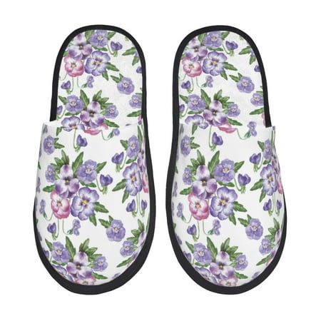Slippers for Women/Men - Violets Flowers Purple Pink Soft Plush Warm Slip-on Slippers House Slippers Indoor House Shoes
Slippers for Women/Men - Violets Flowers Purple Pink Soft Plush Warm Slip-on Slippers House Slippers Indoor House Shoes