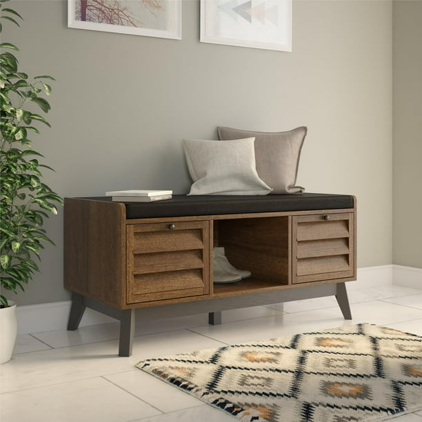 Ameriwood Home Hickory Ridge Entryway Bench, Walnut