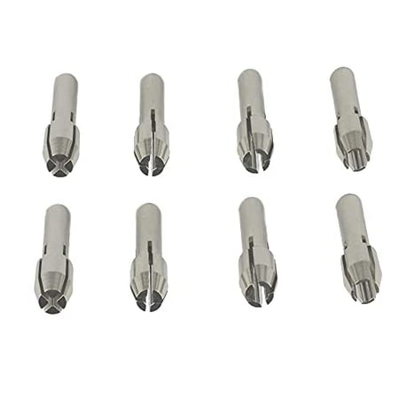 Luo ke 8 Pcs Rotary Tool Accessories - Durable Shiny Stainless Steel Collet Brass Chuck Fits Dremel Rotary Tools Including 4 Size (1/1.6/2.4/3.2) mm(Silver)
Luo ke 8 Pcs Rotary Tool Accessories - Durable Shiny Stainless Steel Collet Brass Chuck Fits Dremel Rotary Tools Including 4 Size (1/1.6/2.4/3.2) mm(Silver)