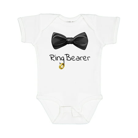 Inktastic Ring Bearer- Black Bow Tie Gift Baby Boy or Baby Girl Bodysuit 
Inktastic Ring Bearer- Black Bow Tie Gift Baby Boy or Baby Girl Bodysuit
