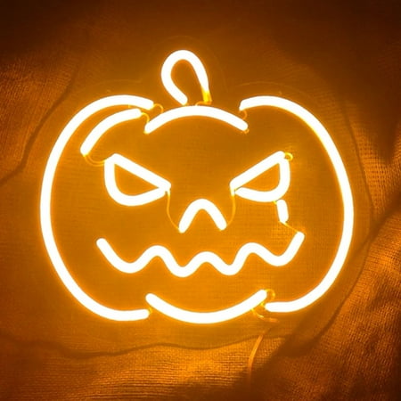 Halloween LED Neon Sign Orange Pumpkin Light Holiday Home Wall Decor Nightlight with Dimmer Art 10 x8.6
Halloween LED Neon Sign Orange Pumpkin Light Holiday Home Wall Decor Nightlight with Dimmer Art 10 x8.6