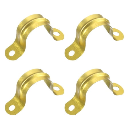 Uxcell 25mm 2 Hole U shaped Rigid Pipe Straps Bracket Tube Clip 4 Pack