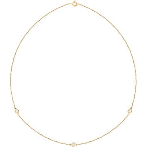 Jewels By Lux 14K Yellow Gold 1/3 CTW Diamond Bezel 18" Necklace