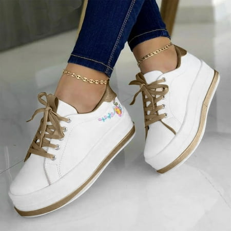 Ykohkofe Fashion Summer Women Casual Shoes Solid Color Flowers Thick Sole Lace Up Shallow Mouth
Ykohkofe Fashion Summer Women Casual Shoes Solid Color Flowers Thick Sole Lace Up Shallow Mouth