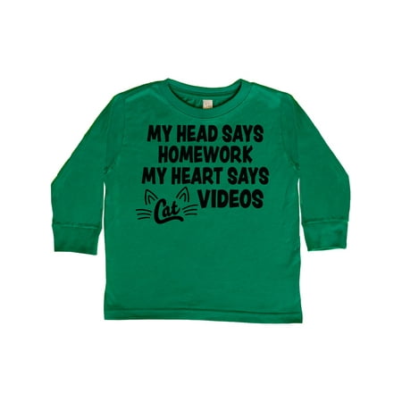 Inktastic My Head Says Homework My Heart Says Cat Videos Gift Toddler Boy or Toddler Girl Long Sleeve T-Shirt
Inktastic My Head Says Homework My Heart Says Cat Videos Gift Toddler Boy or Toddler Girl Long Sleeve T-Shirt