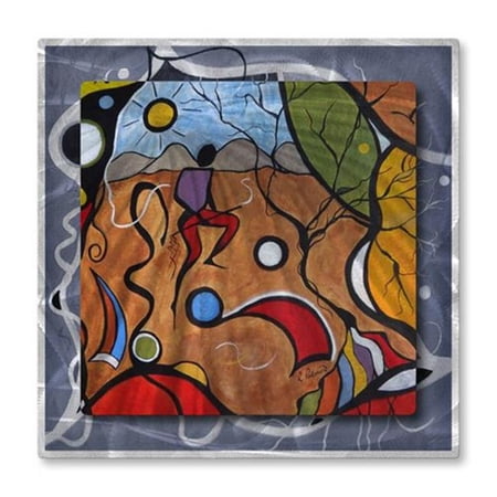 All My Walls PAL00170 Rain Dance Wall Hanging, Multicolored