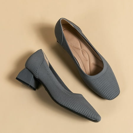 Women‘s Knitted Soft-sole Chunky Heels Breathable Square Toe Solid Color Mid Heels Slip-on Non-slip Shoes
Women‘s Knitted Soft-sole Chunky Heels Breathable Square Toe Solid Color Mid Heels Slip-on Non-slip Shoes
