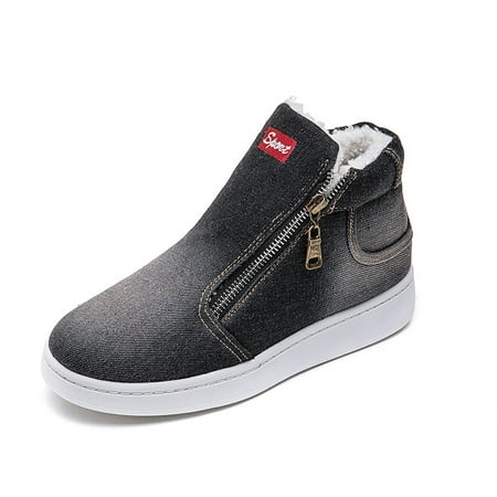 Women‘s Denim Flat Ankle Boots Comfortable Fleece Liner Thermal Zipper Shoes Women‘s Footwear
Women‘s Denim Flat Ankle Boots Comfortable Fleece Liner Thermal Zipper Shoes Women‘s Footwear