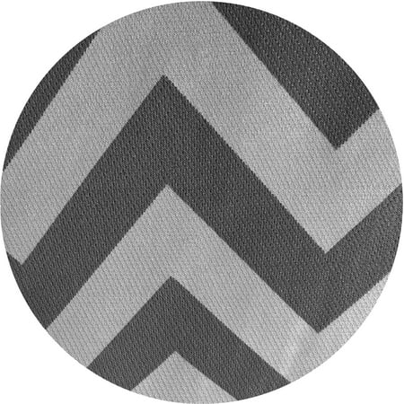 Ahgly Company Indoor Round Patterned Dark Gray Area Rugs 3 Round