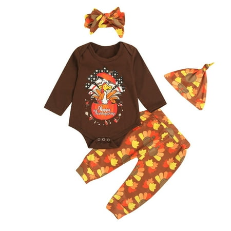 Toddler Outfits Sets For Teens Baby Girls Boys Floral Autumn Thanksgiving Turkey Long Sleeve Romper Pants Headbands Hat 4Pc Kids Clothes Suit
Toddler Outfits Sets For Teens Baby Girls Boys Floral Autumn Thanksgiving Turkey Long Sleeve Romper Pants Headbands Hat 4Pc Kids Clothes Suit
