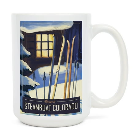 15 fl oz Ceramic Mug Steamboat Colorado Skis Outside Cabin Dishwasher & Microwave Safe
15 fl oz Ceramic Mug Steamboat Colorado Skis Outside Cabin Dishwasher & Microwave Safe