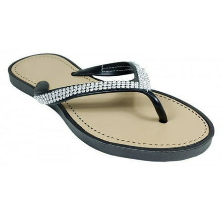 Studded Strap Gem Sandals Thong Flat Summer Flip Flop