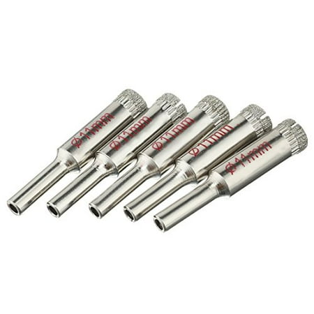 uxcell 5PCS 11mm Diamond Coated Hole Saw Drill Bits for Glass Ceramic Tile Marble Rock Porcelain
uxcell 5PCS 11mm Diamond Coated Hole Saw Drill Bits for Glass Ceramic Tile Marble Rock Porcelain