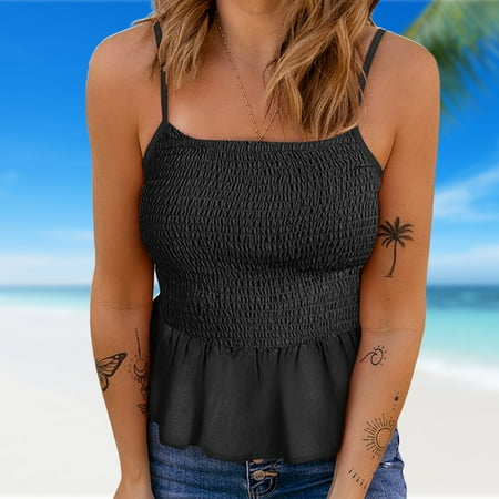 Bxingsftys Women Ladies T Shirt Sleeveless Bustier Ladies Tee Pleated Casual Tee for Summer
Bxingsftys Women Ladies T Shirt Sleeveless Bustier Ladies Tee Pleated Casual Tee for Summer