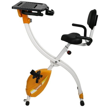 Loctek Foldable Exercise Desk Bike Office Cycling Work Station Yellow