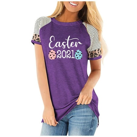 Short Sleeve Blouses for Women Summer Fashion Casual Loose Print Splicing Short-Sleeved O-Neck Ladies T-shirt Round-Neck Comfort Colors Tshirt Purple 3XL
Short Sleeve Blouses for Women Summer Fashion Casual Loose Print Splicing Short-Sleeved O-Neck Ladies T-shirt Round-Neck Comfort Colors Tshirt Purple 3XL