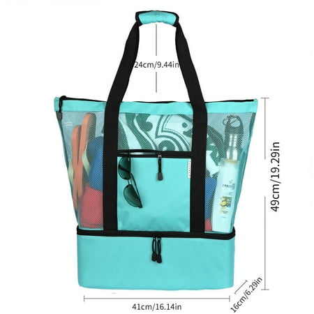 WarmthandFish Beach Bag Double-Layer Mesh Oversized Lightweight Tote Bag For Picnic/Travel With Pockets Zippers Insulated Picnic Cooler
WarmthandFish Beach Bag Double-Layer Mesh Oversized Lightweight Tote Bag For Picnic/Travel With Pockets Zippers Insulated Picnic Cooler