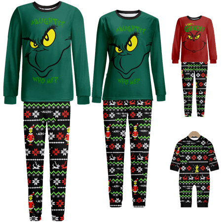 Holiday Family Matching Christmas Pajamas Sets Christmas Grinch Printed Baby-Kids-Adult-Pet Size 2 Pieces Top and Pants Bodysuits Unisex Pajamas Set
Holiday Family Matching Christmas Pajamas Sets Christmas Grinch Printed Baby-Kids-Adult-Pet Size 2 Pieces Top and Pants Bodysuits Unisex Pajamas Set