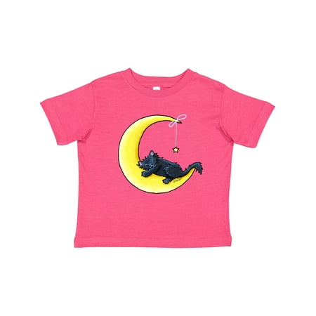 Inktastic Black Cat Lunar Love Gift Toddler Boy or Toddler Girl T-Shirt