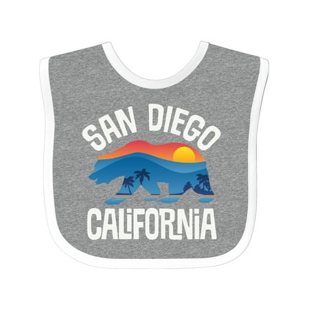 Inktastic San Diego California Bear Sunset Gift Baby Boy or Baby Girl Bib