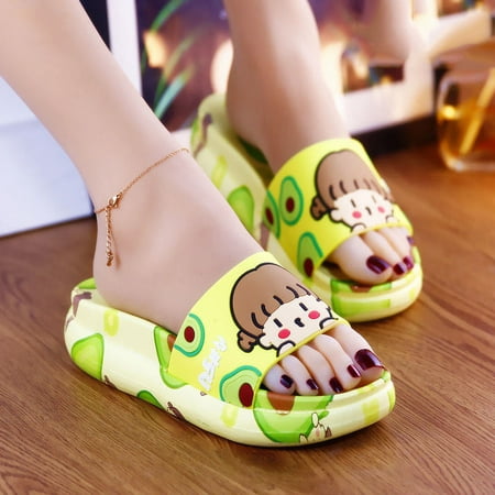 Thick Sole Slippers Cartoon Design High Platform Shoes PVC Flip Flop Anti-Slip for Indoor Outdoor Bathroom Yellow 37
Thick Sole Slippers Cartoon Design High Platform Shoes PVC Flip Flop Anti-Slip for Indoor Outdoor Bathroom Yellow 37