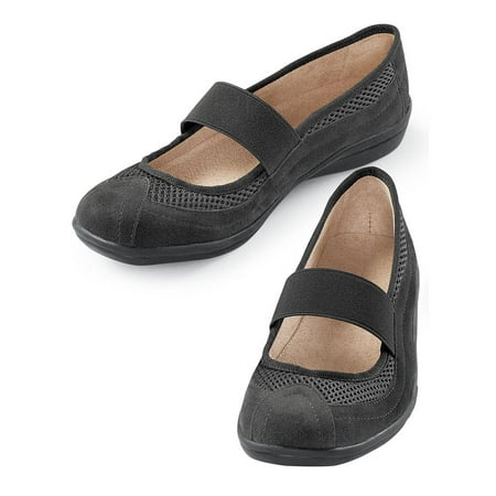 Collections Etc Comfortable Slip-On Mary Jane Shoes - Easy On/Off Design with The Stretchable Strap and Lightweight Flexible Rubber Sole Black 6
Collections Etc Comfortable Slip-On Mary Jane Shoes - Easy On/Off Design with The Stretchable Strap and Lightweight Flexible Rubber Sole Black 6