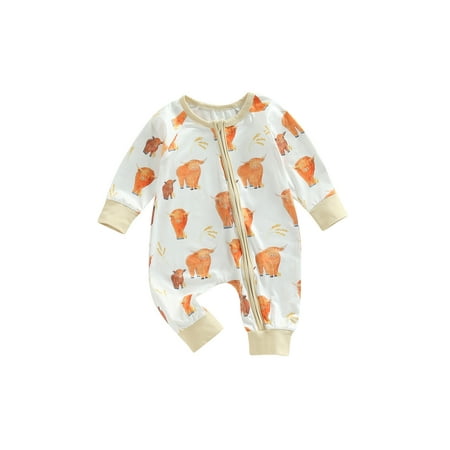 Ma&Baby Infant Baby Jumpsuit Cow Sunflower Print Long Sleeve Round Neck Zip One-piece Bodysuit Rompers
Ma&Baby Infant Baby Jumpsuit Cow Sunflower Print Long Sleeve Round Neck Zip One-piece Bodysuit Rompers