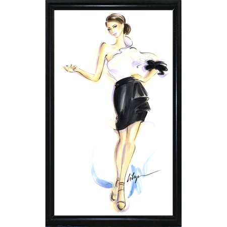 Addictive-JENLIL115061 Print 15.5"x9" by Jennifer Lilya in a Flat Black Metal Frame