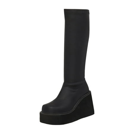 Ediodpoh Ladies Casual Solid Color Simple Soft Leather Sleeve Slope Heel Thick Bottom Big Size Boots Knee Boots Womens Boots Black 8
Ediodpoh Ladies Casual Solid Color Simple Soft Leather Sleeve Slope Heel Thick Bottom Big Size Boots Knee Boots Womens Boots Black 8