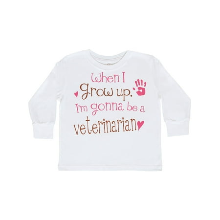 Inktastic Veterinarian Future Gift Toddler Toddler Girl Long Sleeve T-Shirt