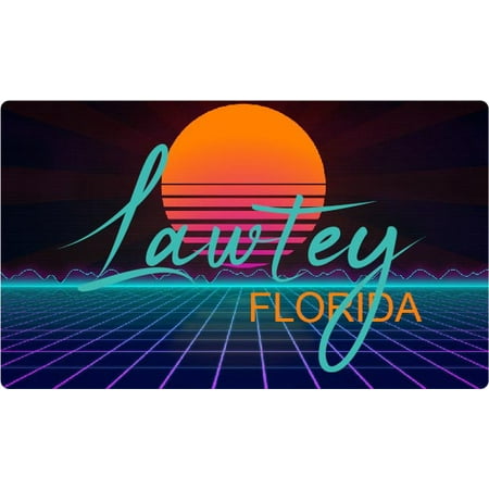 Lawtey Florida 4 X 2.25-Inch Fridge Magnet Retro Neon Design