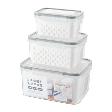 Fpqtro 3 Pack Fruit Vegetable Storage Containers For Fridge Draining Fresh Containers 3 In 1 Produce Storage Containers Large Organizer Bins With Lid & Colander 230104
Fpqtro 3 Pack Fruit Vegetable Storage Containers For Fridge Draining Fresh Containers 3 In 1 Produce Storage Containers Large Organizer Bins With Lid & Colander 230104