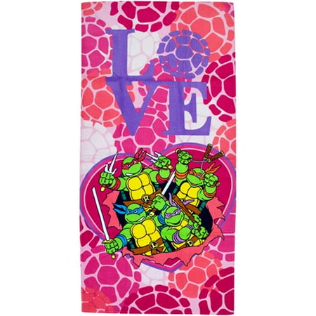 Teenage Mutant Ninja Turtles Ninja Turtle Girls Beach Towel 28 x 58 Love Theme