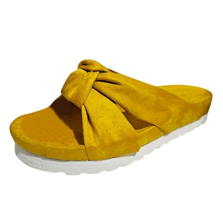 Pgeraug womens slippers Women Summer Slip-On Flock Flat Beach Open Toe Sandals Breathable Slippers Shoes mens slippers Yellow 41
Pgeraug womens slippers Women Summer Slip-On Flock Flat Beach Open Toe Sandals Breathable Slippers Shoes mens slippers Yellow 41