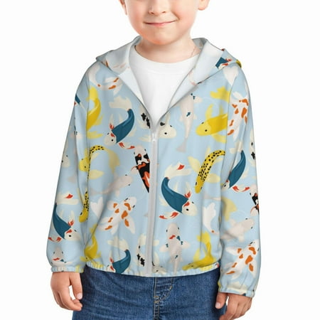 Sun Hoodie for Kids Japanese Carps Long Sleeve Swim Fishing Shirts Sun Protection Zip Up Jacket Clothing Athletic Hoodie
Sun Hoodie for Kids Japanese Carps Long Sleeve Swim Fishing Shirts Sun Protection Zip Up Jacket Clothing Athletic Hoodie