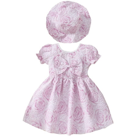 ZRBYWB Toddler Girls Dresses Summer Short Sleeve Rose Print Sweet Bow Dress Princess Dress With Hat Baby Girl Clothes
ZRBYWB Toddler Girls Dresses Summer Short Sleeve Rose Print Sweet Bow Dress Princess Dress With Hat Baby Girl Clothes