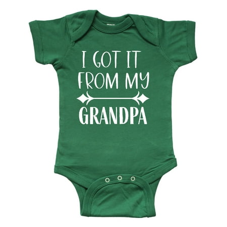Inktastic I Get It From My Grandpa Gift Baby Boy or Baby Girl Bodysuit