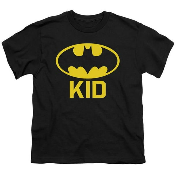 Trevco Sportswear BM2952-YT-2 Batman Bat KID Short Sleeve Youth 18-1 T-Shirt, Black - Medium